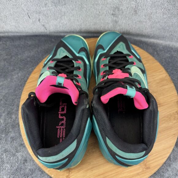 Nike LeBron 11 South Beach Shoes Mens Size 9 Teal Black Basketball 616175-330 - Picture 6 of 11